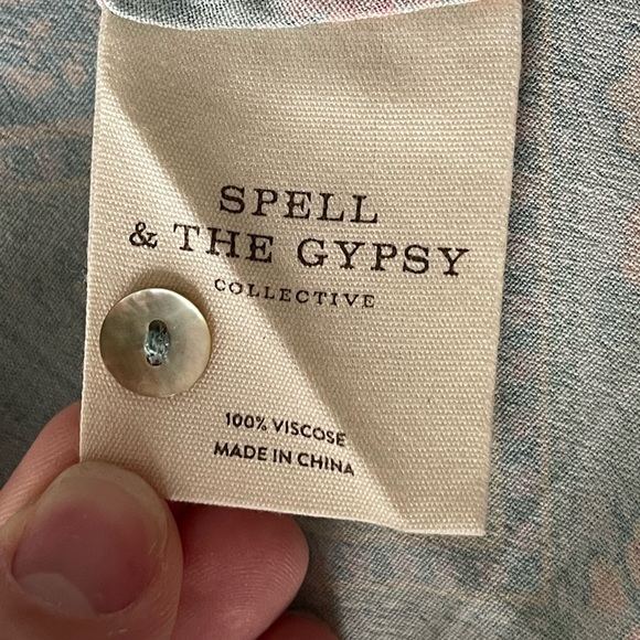 Spell Farrah Half Moon Gown Aqua M - Picture 6 of 9